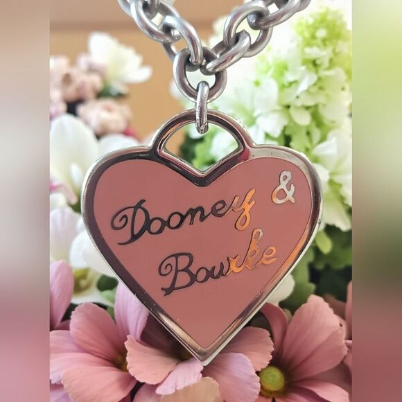 Sterling Silver Round Link Necklace With Dooney Pendant - Picture 2 of 6